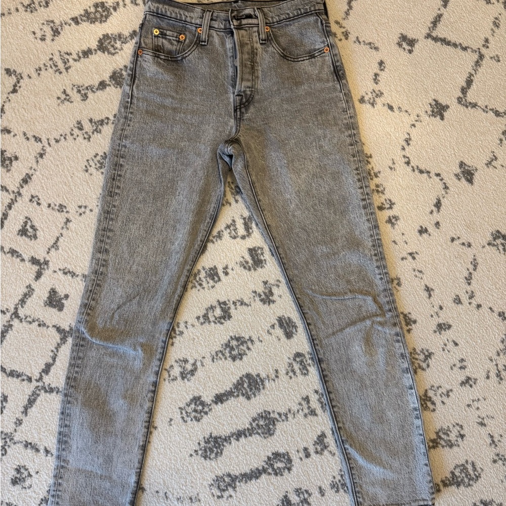 Levi's 501 Skinny Gray Denim Jeans